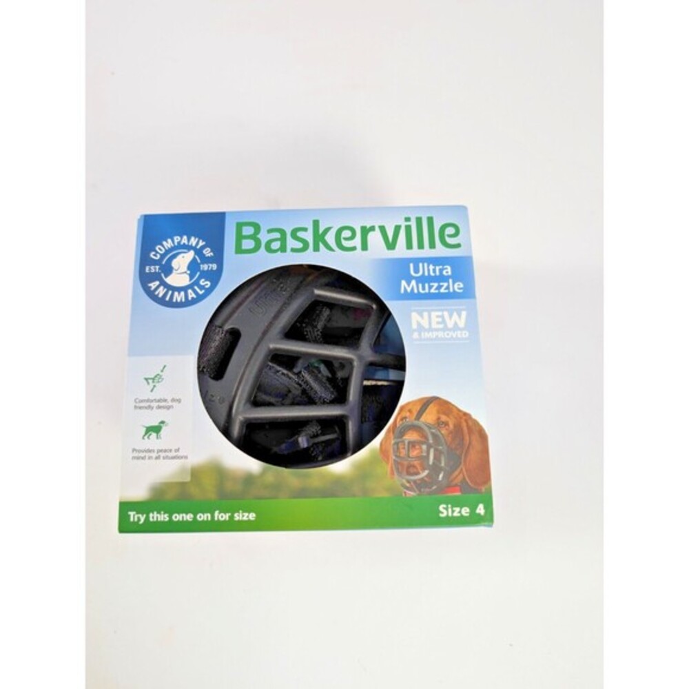 Baskerville Dog Muzzle‎ Size 4, 3.5" x 12.5" - Husky, Springer Spaniel, Vizla